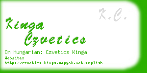 kinga czvetics business card